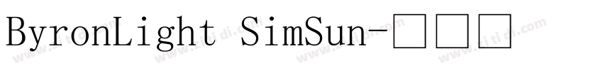 ByronLight SimSun字体转换